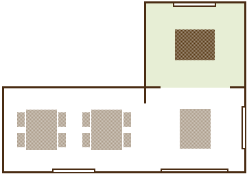 2Fスペース　6畳和室タイプ　見取り図